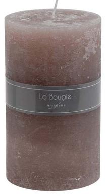 Свеча, цилиндрическая Amadeus La Bougie, 100 час, коричневатый цв.