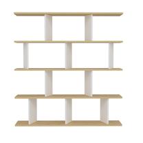 Pastatoma lentyna Kalune Design Jorin, ąžuolo sp./balta sp., 137 cm x 25 cm x 130 cm