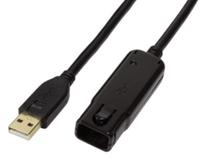 Vads Logilink USB to USB UA0264 USB 2.0 A male, USB 2.0 B male, 24 m, melna krās.