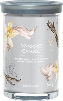 Žvakė, aromatinė Yankee Candle Signature Smoked Vanilla & Cashmere, 60 - 100 h, 567 g, pilka sp.