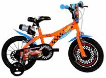 Vaikiškas dviratukas su papildomais ratukais, vaikų Dino Bikes Hot Wheels 614-HW, oranžinė sp., 14"