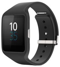 Viedais pulkstenis Sony SmartWatch 3, melns krās.
