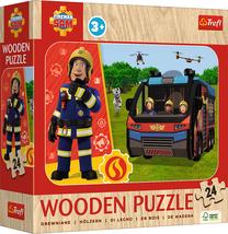 Деревянный пазл Trefl Fireman Sam, 19.5 см x 28 см, 24 шт., многоцветный