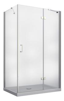 Dušo kabina Besco Viva VPP-128-195C, stačiakampė, be padėklo, 120 cm x 80 cm x 195 cm, skaidri sp./chromo sp./grūdintas
