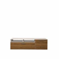 ТВ стол Kalune Design Variant BP, белый цв./ореховый цв., 35.6 см x 86.2 см x 32.4 - 41.2 см