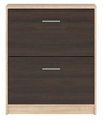 Batų dėžė Nepo 2, ąžuolo/ruda, 70 cm x 27.5 cm x 84 cm