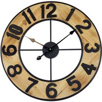 Sienas kvarca pulkstenis Techno Line Retro WT1610, brūna krās./melna krās., 60 cm x 60 cm, 60 cm