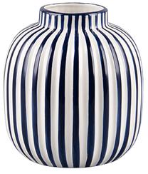 Vaza M&M Zebra 3040112, 20.7 cm, mėlyna sp./balta sp.