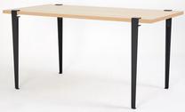 Stalas Kalune Design Pineios, juoda sp./medžio sp., 75 cm x 150 cm x 75 cm