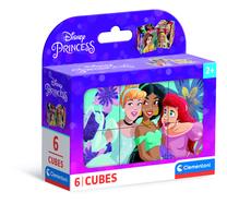 Деревянный кирпич, пазл Clementoni Disney Princess, многоцветный, 6 шт.