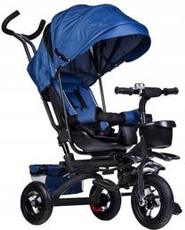 Triratukas EcoToys Tricycle Trolley Pusher Blue, mėlyna sp./juoda sp.