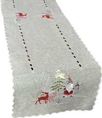 Kalėdinis stalo takelis stačiakampė OSD02-2, raudona sp./pilka sp., 60 x 120 cm