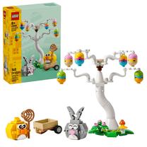 Konstruktorius LEGO® Velykų kiškio ir viščiuko margučių medžioklė 40808, 140 vnt.