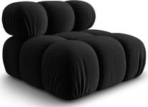 Modulinė sofa Micadoni Home Bellis Armless, juoda sp., 94 x 94 cm x 63 cm