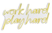 Dekoracija Wallity Work Hard Play Hard, 36 cm, geltona sp.