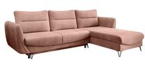 Kampinė sofa Silva Nube 24, rožinė sp., dešininė, 201 x 276 cm x 100 cm