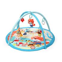 Aktyvumo kilimėlis BabyOno Forest Tea Party, ⌀ 90 cm, mėlyna sp./įvairių spalvų