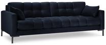 Sofa Micadoni Home Mamaia Velvet, tamsiai mėlyna sp., 177 x 92 cm x 75 cm