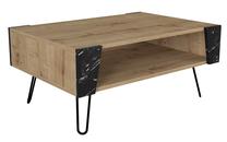 Kavos staliukas Kalune Design Fanten, ąžuolo sp./juoda sp., 90 cm x 63.6 cm x 40 cm