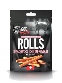 Skanėstas katėms John Dog Soft Bites Rolls Chicken, vištiena, 0.05 kg