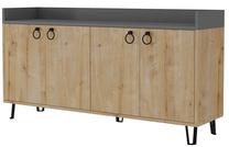 Komoda Kalune Design Dea 855DTE4204, antracito sp./ąžuolo sp., 80 cm x 140 cm x 36 cm