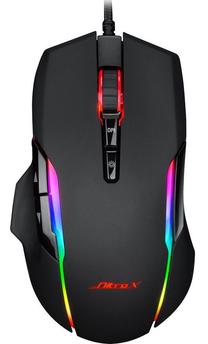 Vadu spēļu pele Inter-Tech Nitrox GT-200, melna krās.