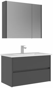 Vannas istabas mēbeļu komplekts Kalune Design Arno, pelēka krās., 45 cm x 85 cm x 52 cm