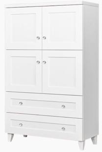 Komoda Bodzio Majorka MA24-BI, balta sp., 147 cm x 44 cm x 90 cm