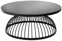 Kavos staliukas Atmosphera Kushi, juoda sp., 90 cm x 90 cm x 38.5 cm