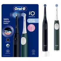 Электрическая зубная щетка, набор Oral-B iOS2d.2ZZ9.0 iO2 Duo Night Black and Green Forest, черный цв./зеленый цв.