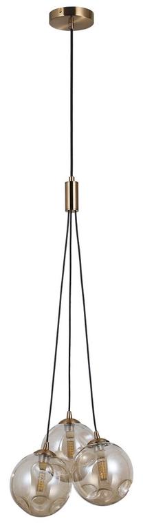 Valgusti rippuv Italux Pearl PND-54456-3-HB-AMB, G9, 3 x 5 W, pronks v. / pronks v.