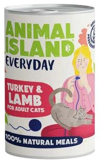 Mitrā kaķu barība Animal Island Everyday Turkey & Lamb, jēra gaļa/tītara gaļa, 0.4 kg