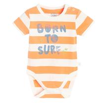 Lühikeste varrukatega beebi body, vaba aja suvi, imikutele Cool Club CCB2801513, kreemjasvalge/oranž v., 62 cm