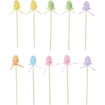Dekoratīvais kompozīcijas rīks Easter Eggs, daudzkrāsaina, 10 gab.