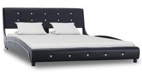 Кровать полтора места VLX Bed Frame, 135 x 190 cm, черный цв., без матраса, с решеткой
