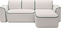 Kampinė sofa Ume, balta sp., 190 x 287 cm x 88 cm