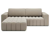 Kampinė sofa - lova Bonett, smėlio sp., kairinė, 175 x 250 cm x 92 cm