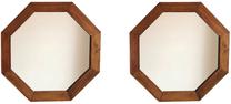Зеркало Kalune Design 2SA606, подвесной, 60 см x 60 см, сосновый цв.