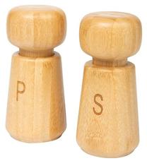 Sāls un piparu trauka komplekts Kyoto 075045, brūna krās., 6.2 cmx6.2 cm