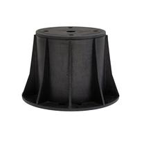 Regulējams pjedestāls ieklāšanas dēļiem Eco E3, 110 - 180 mm, polipropilēns (pp), 15.4 cm x 15.4 cm, melna krās.