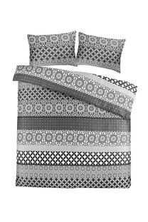 Gultas veļas komplekts Kenda Sand Stereo 125, balta krās./melna krās., 60 x 70 cm, 200 x 240 cm