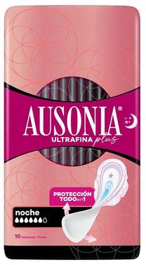 Higieniniai paketai Ausonia Ultrafina Plus, Night, 10 vnt.
