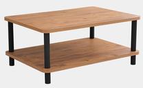 Kavos staliukas Kalune Design Roga, juoda sp./pušies sp, 100 cm x 70 cm x 43.7 cm