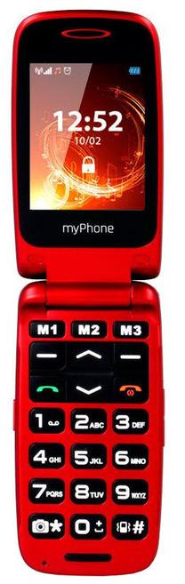 Telefons ar pogām MyPhone Rumba, 128 MB, sarkana krās.