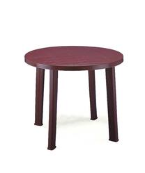 Lauko stalas Tondo, raudonas, 90 cm x 90 cm x 72 cm