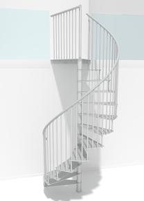 Sraigtiniai laiptai Minka Portofino, 160 cm x 300.3 cm