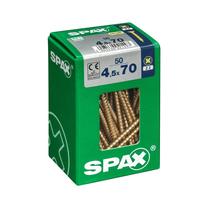 Koka skrūve, universāls Spax, 4.5 x 70 mm, dzeltena krās., 50 gab.