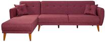 Kampinė sofa - lova Hanah Home Aria 867UNQ1408, raudona sp., 270 x 190 cm x 85 cm