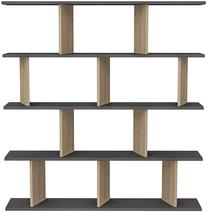Pastatoma lentyna Kalune Design Jorin 935CMN1199, antracito sp./ąžuolo sp., 137 cm x 25 cm x 130 cm