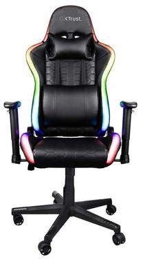 Žaidimų kėdė Trust Rizza RGB, 51 x 54 x 126 - 134 cm, juoda sp.